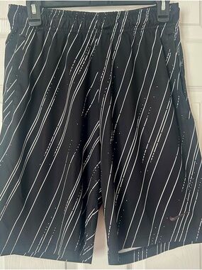 Nike Black Shorts with White Pinstripe Detail
